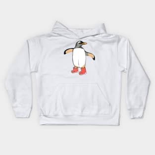 Penguin in wellies Kids Hoodie